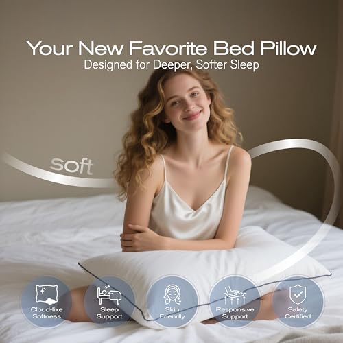 MUFEW Bed Pillows for Sleeping