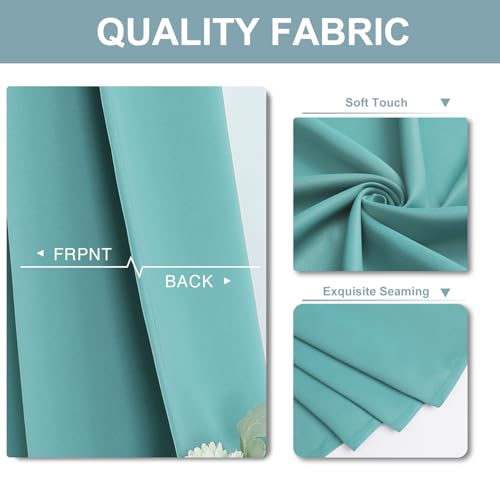ChrisDowa Grommet Blackout Curtains for Bedroom and Living Room - 2 Panels Set Thermal Insulated Room Darkening Curtains
