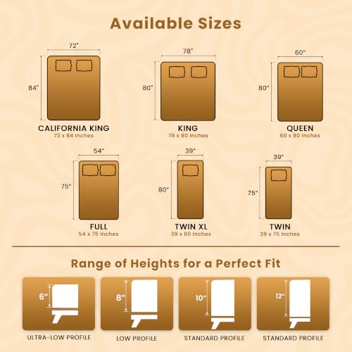 Utopia Bedding Premium Waterproof Bed Bug Mattress Cover, Zippered Mattress Protector, Dust Mite Proof 6-Sided Mattress Encasement for Bed