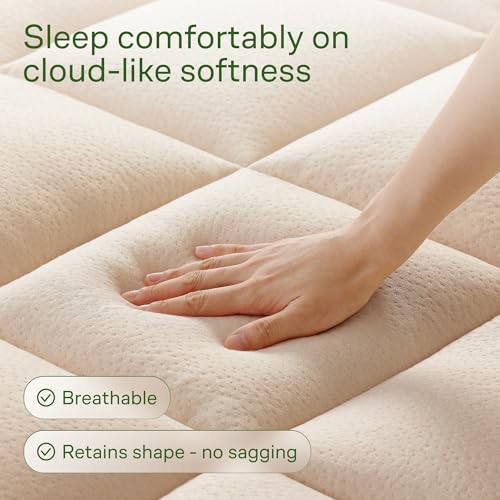 Niagara Sleep Solution Ultra Soft Mattress Topper - Rayon Derived from Bamboo Pillow Top Mattress Pad for Back Pain Relief - Naturally Cooling for Hot Sleepers