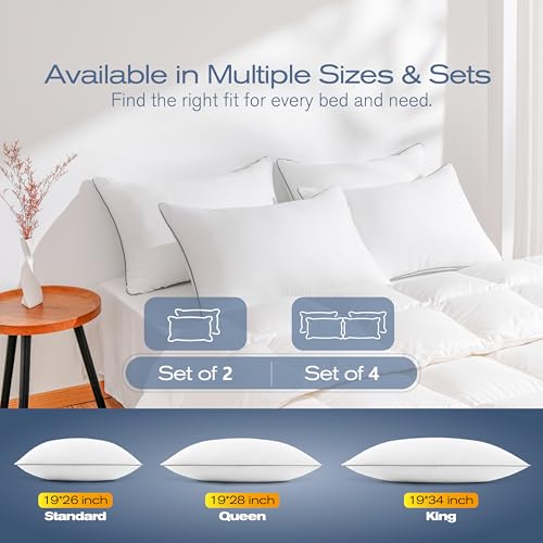 MUFEW Bed Pillows for Sleeping