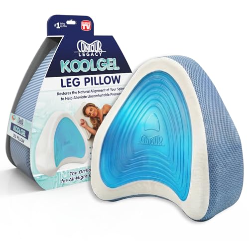 Contour Legacy Leg & Knee Foam Support Pillow - Soothing Relief for Sciatica, Back, HIPS, Knees, Joints - As Seen on TV