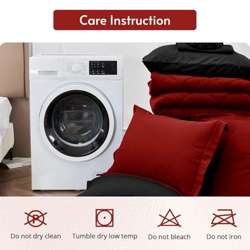 MUXHOMO 7-Piece Reversible All-Season Comforter Set