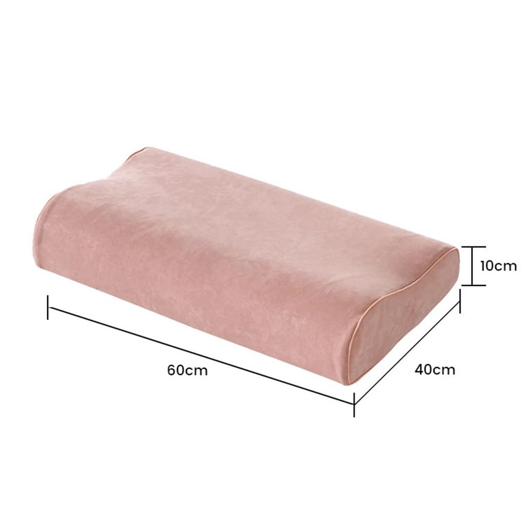 UMKLSW Comfortable Wavy Neck Support Natural High and Low Memory Foam Pillow Pinks Slow Rebound