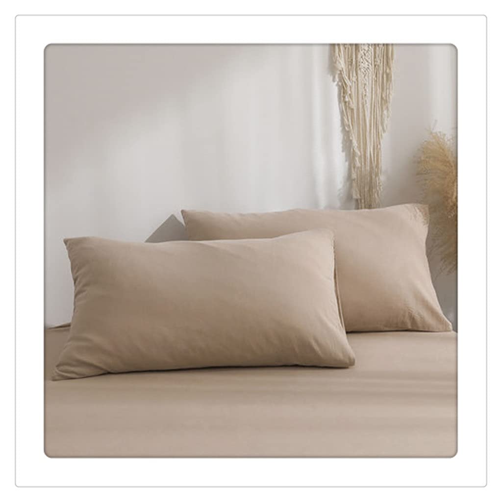 LLLSSS Cotton Color Small Fresh Fashion Pillow Case Standard Size Household Bed Bedding