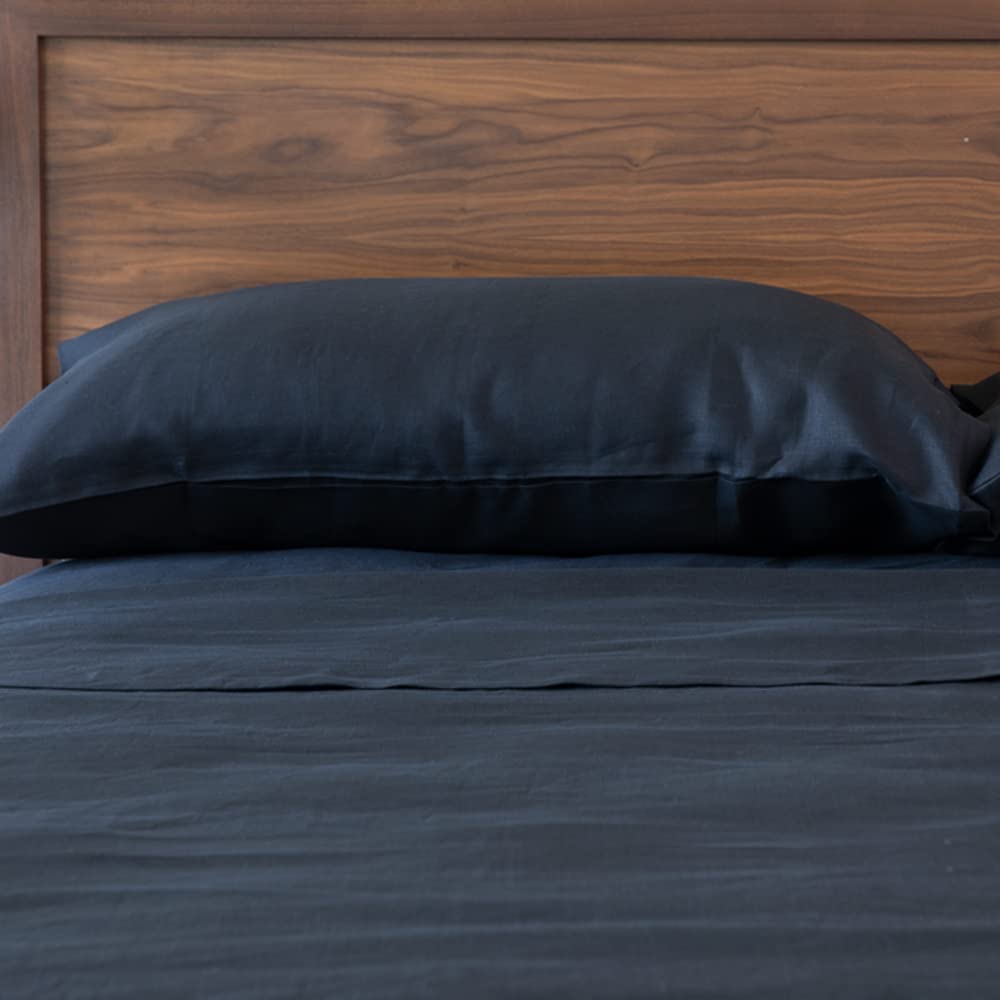 Huddleson Linen Sheet Set Breathable French Flax Woven in Italy European Luxury Quality Sheets