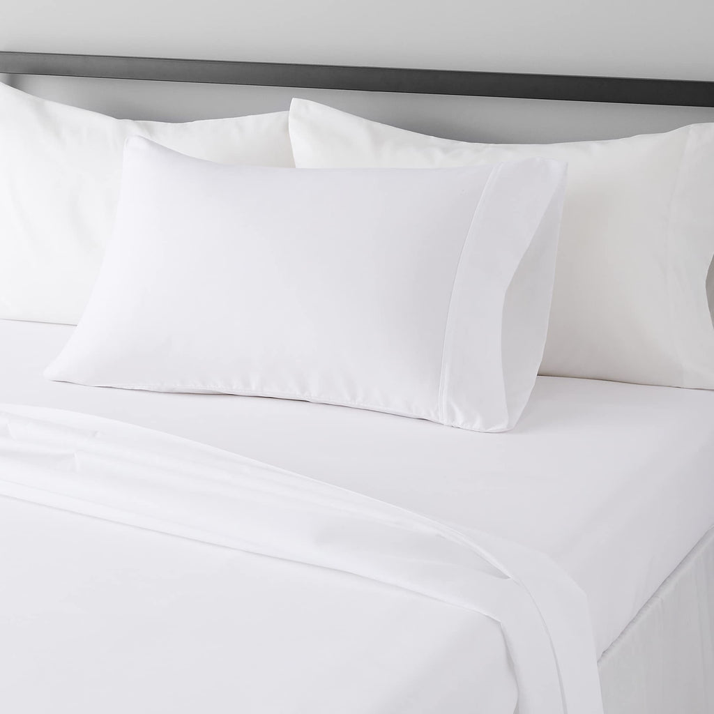 Amazon Basics Lightweight Super Soft Easy Care Microfiber 4-Piece Bed Sheet Set with 14-Inch Deep Pocket
