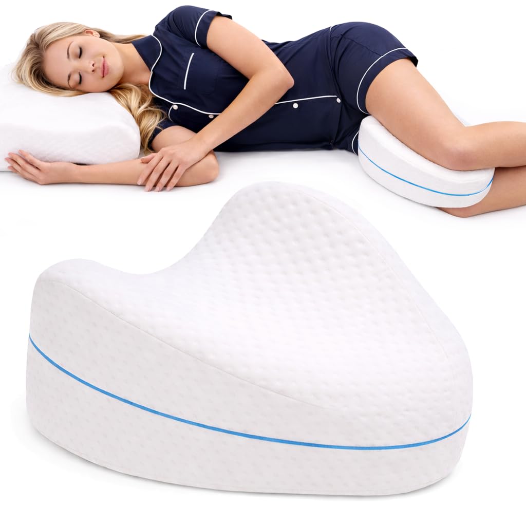 Contour Legacy Leg & Knee Foam Support Pillow - Soothing Relief for Sciatica, Back, HIPS, Knees, Joints - As Seen on TV