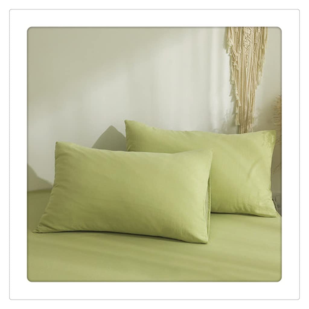 LLLSSS Cotton Color Small Fresh Fashion Pillow Case Standard Size Household Bed Bedding