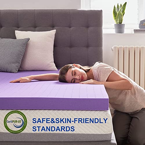 SINWEEK Gel Memory Foam Mattress Topper