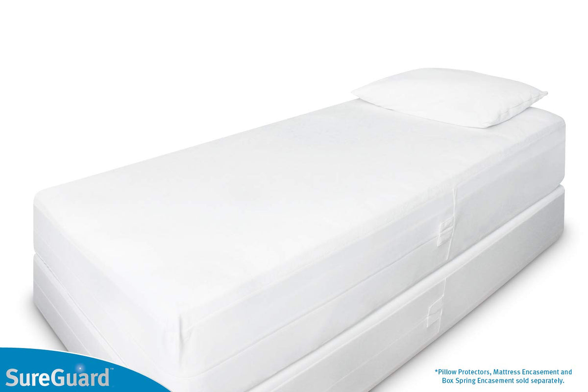 SureGuard Mattress Encasement - 100% Waterproof, Bed Bug Proof, Hypoallergenic - Premium Zippered Six-Sided Cover