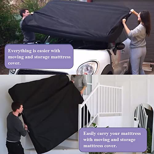 Futon Mattresses，Waterproof Mattress Cover Bag for Moving and Storage Reusable Tarp with Gray King Size Protector 208x200.6x40.6cm