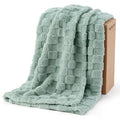 Bedsure GentleSoft Throw Blanket Checkered Fleece Blankets