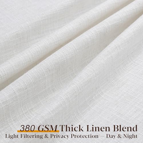 Triple Pinch-Pleated Light-Filtering Linen Curtains