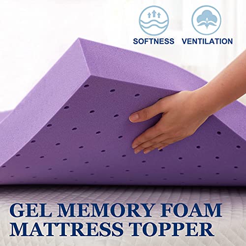 SINWEEK Gel Memory Foam Mattress Topper