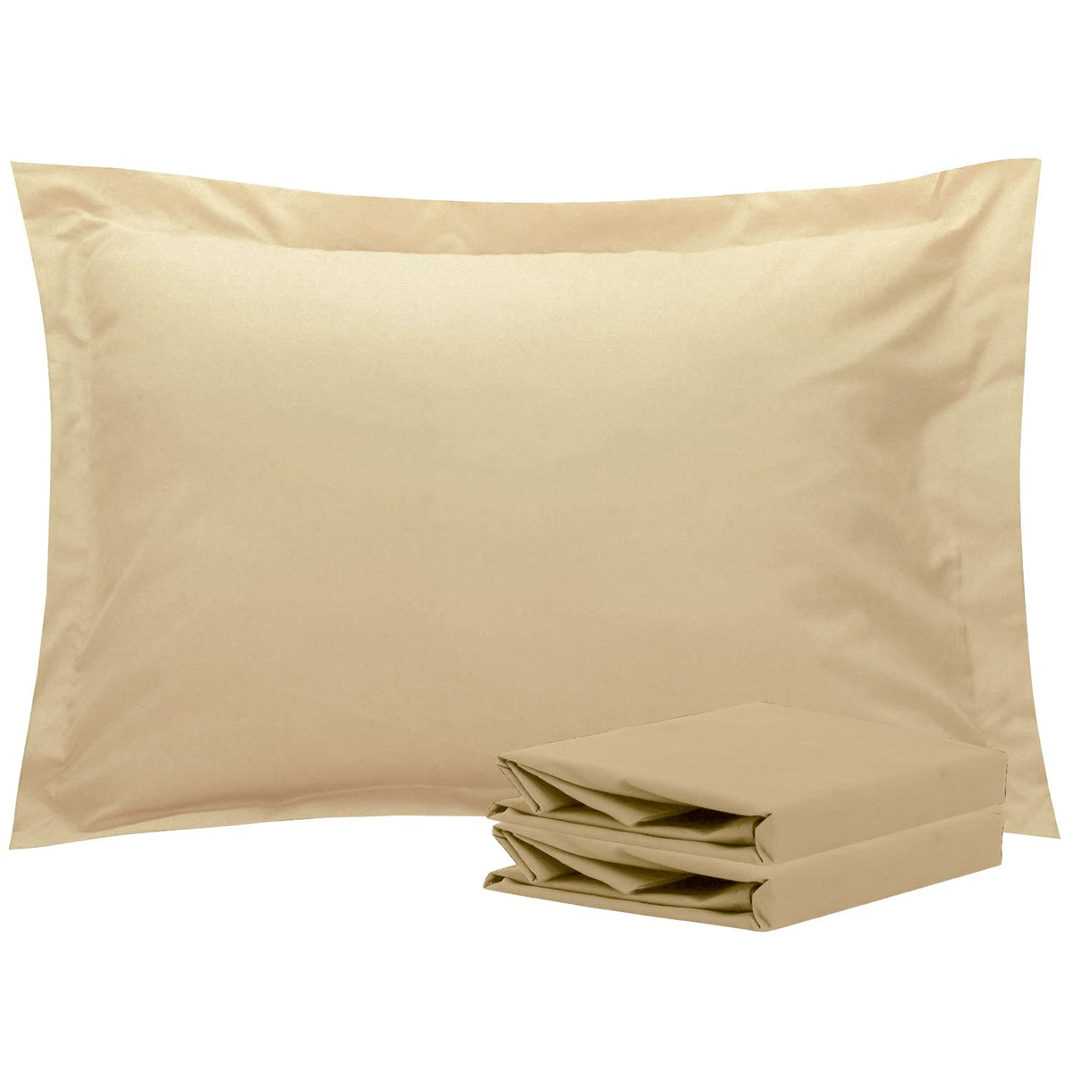 NTBAY Brushed Microfiber Pillow Shams, Soft and Cozy, Wrinkle, Fade, Stain Resistant 2 Pack Pillow Cases