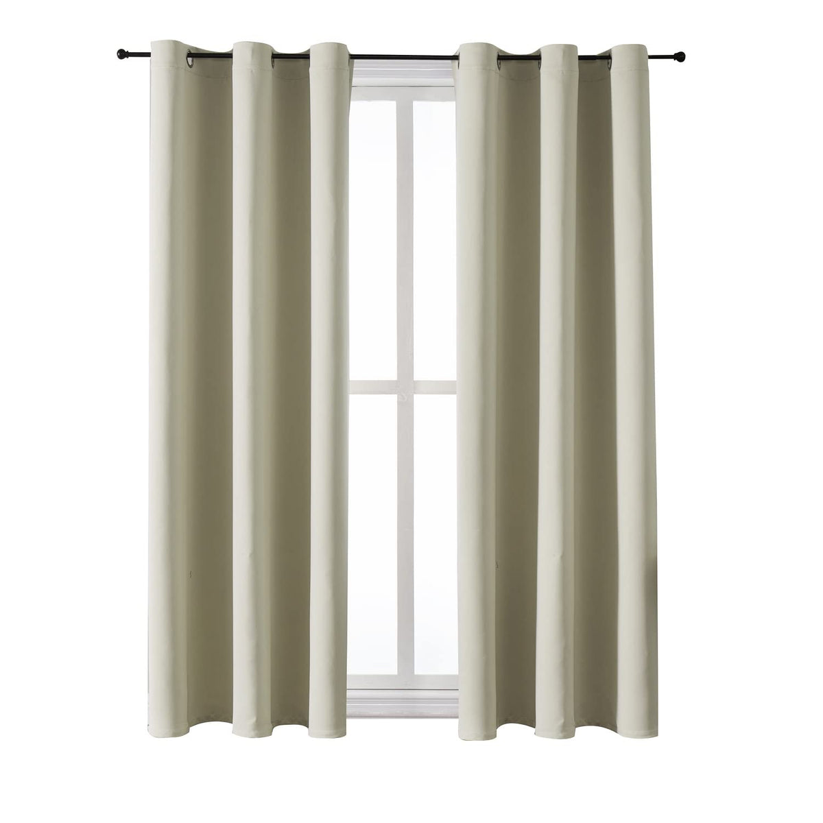 ChrisDowa 2-Panel Thermal Insulated Blackout Curtains