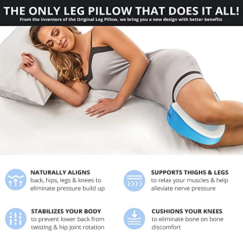 Contour Legacy Leg & Knee Foam Support Pillow - Soothing Relief for Sciatica, Back, HIPS, Knees, Joints - As Seen on TV