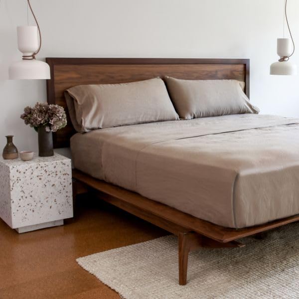 Huddleson Linen Sheet Set Breathable French Flax Woven in Italy European Luxury Quality Sheets