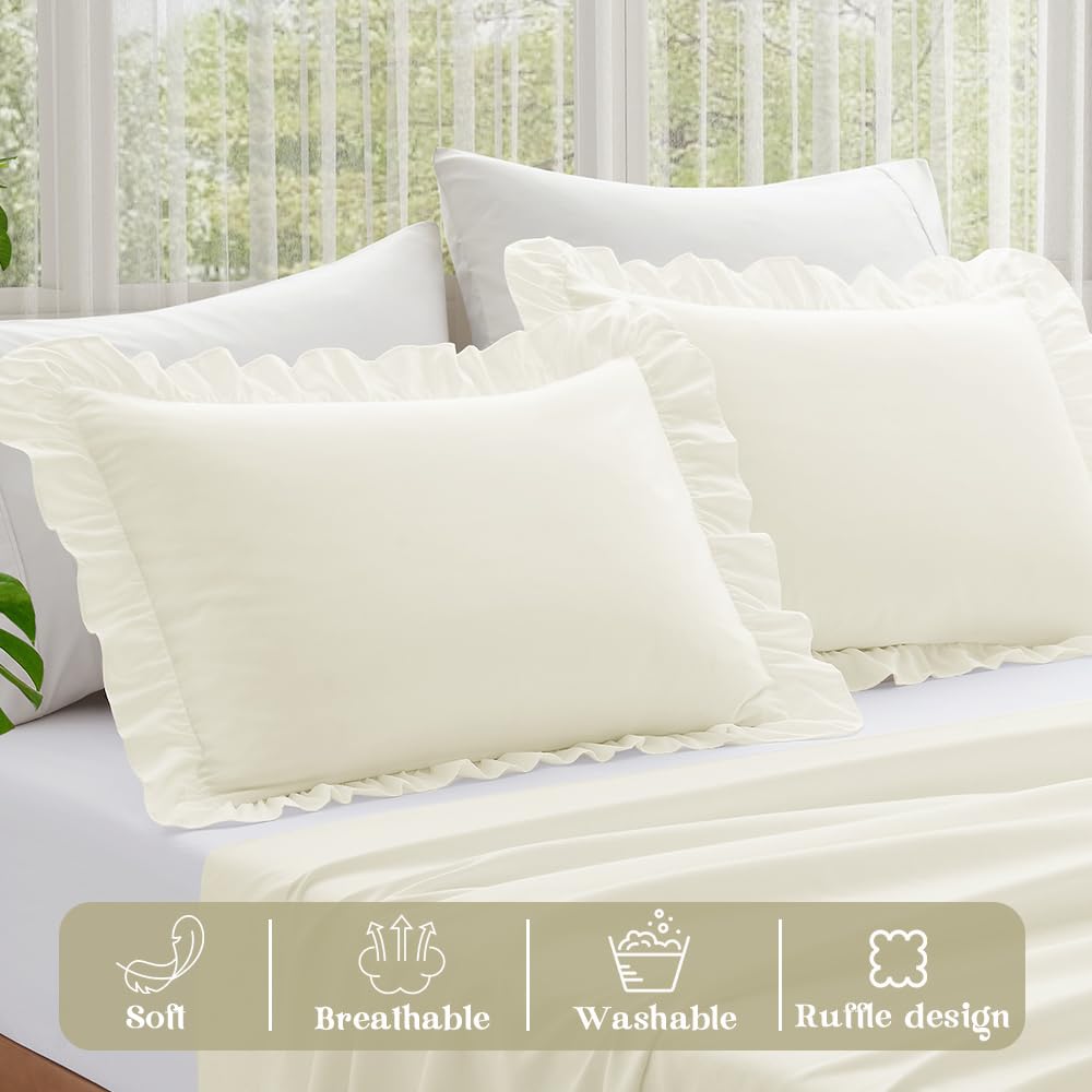 KKJIAF Ruffle Pillow Cases