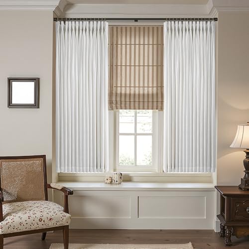 Triple Pinch-Pleated Light-Filtering Linen Curtains