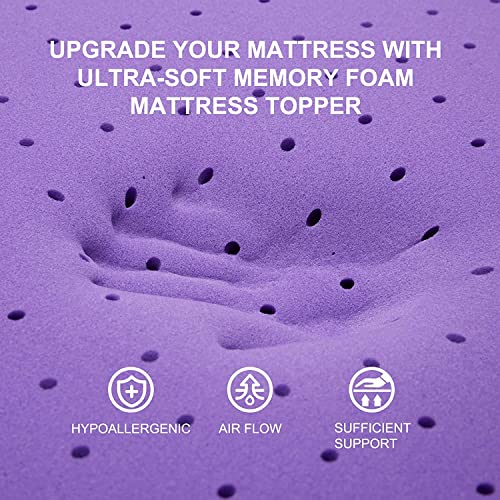 SINWEEK Gel Memory Foam Mattress Topper