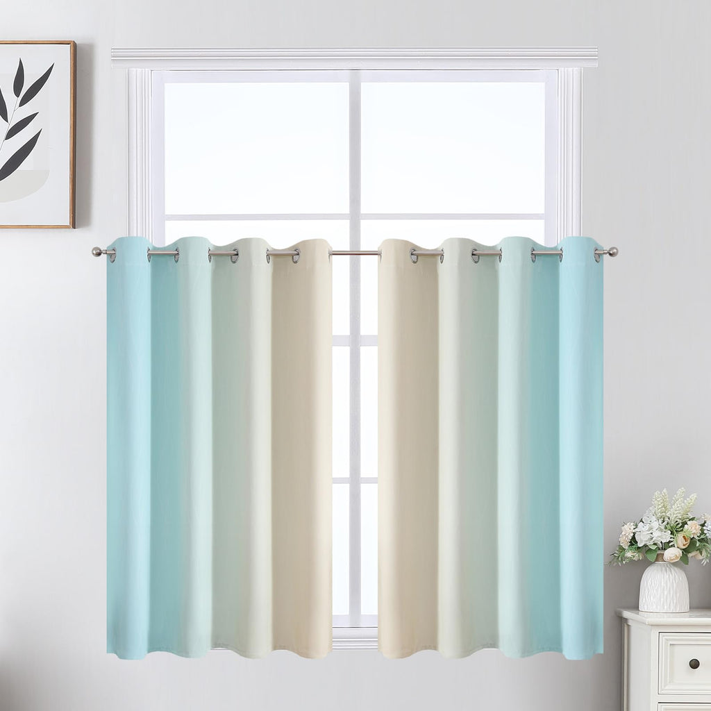 Estelar Textiler Ombre Blackout Curtains for Bedroom 2 Panels Set