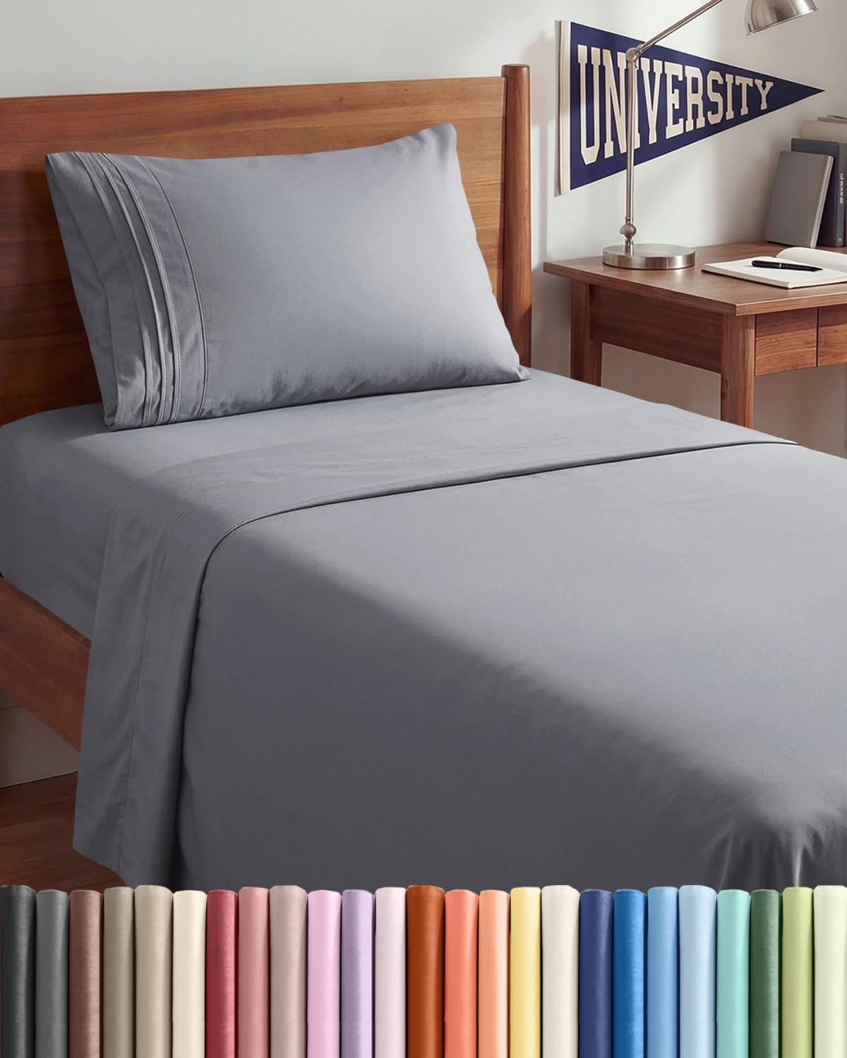 CGK Unlimited 4 Piece Sheet Set - Ultra-Soft, Breathable & Cooling Bed Sheets Set - Hotel Luxury Bedding for Women & Men with Deep Pockets - Wrinkle & Fade Free - Oeko-Tex