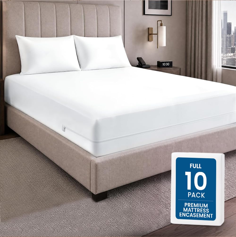 Utopia Bedding Premium Waterproof Bed Bug Mattress Cover, Zippered Mattress Protector, Dust Mite Proof 6-Sided Mattress Encasement for Bed