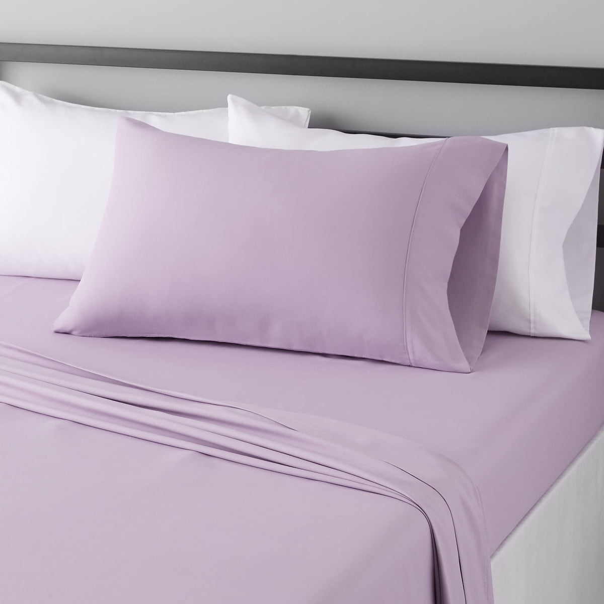 Amazon Basics Lightweight Super Soft Easy Care Microfiber 4-Piece Bed Sheet Set with 14-Inch Deep Pocket
