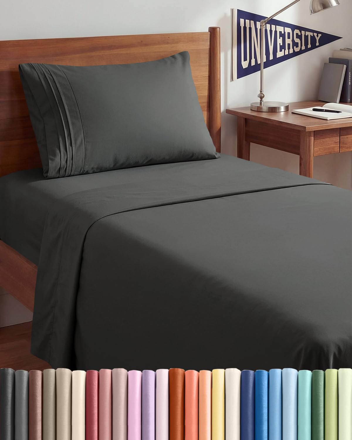 CGK Unlimited 4 Piece Sheet Set - Ultra-Soft, Breathable & Cooling Bed Sheets Set - Hotel Luxury Bedding for Women & Men with Deep Pockets - Wrinkle & Fade Free - Oeko-Tex