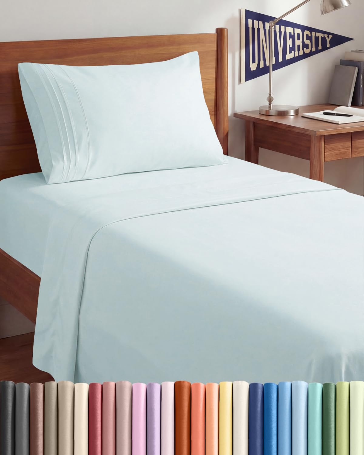 CGK Unlimited 4 Piece Sheet Set - Ultra-Soft, Breathable & Cooling Bed Sheets Set - Hotel Luxury Bedding for Women & Men with Deep Pockets - Wrinkle & Fade Free - Oeko-Tex