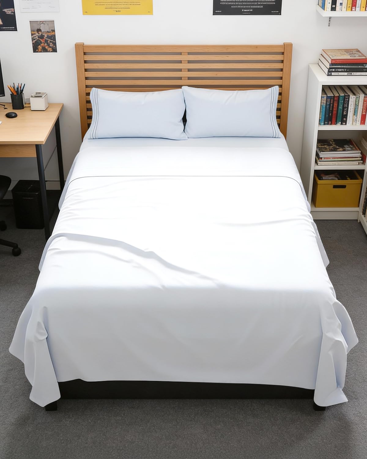 CGK Unlimited 4 Piece Sheet Set - Ultra-Soft, Breathable & Cooling Bed Sheets Set - Hotel Luxury Bedding for Women & Men with Deep Pockets - Wrinkle & Fade Free - Oeko-Tex