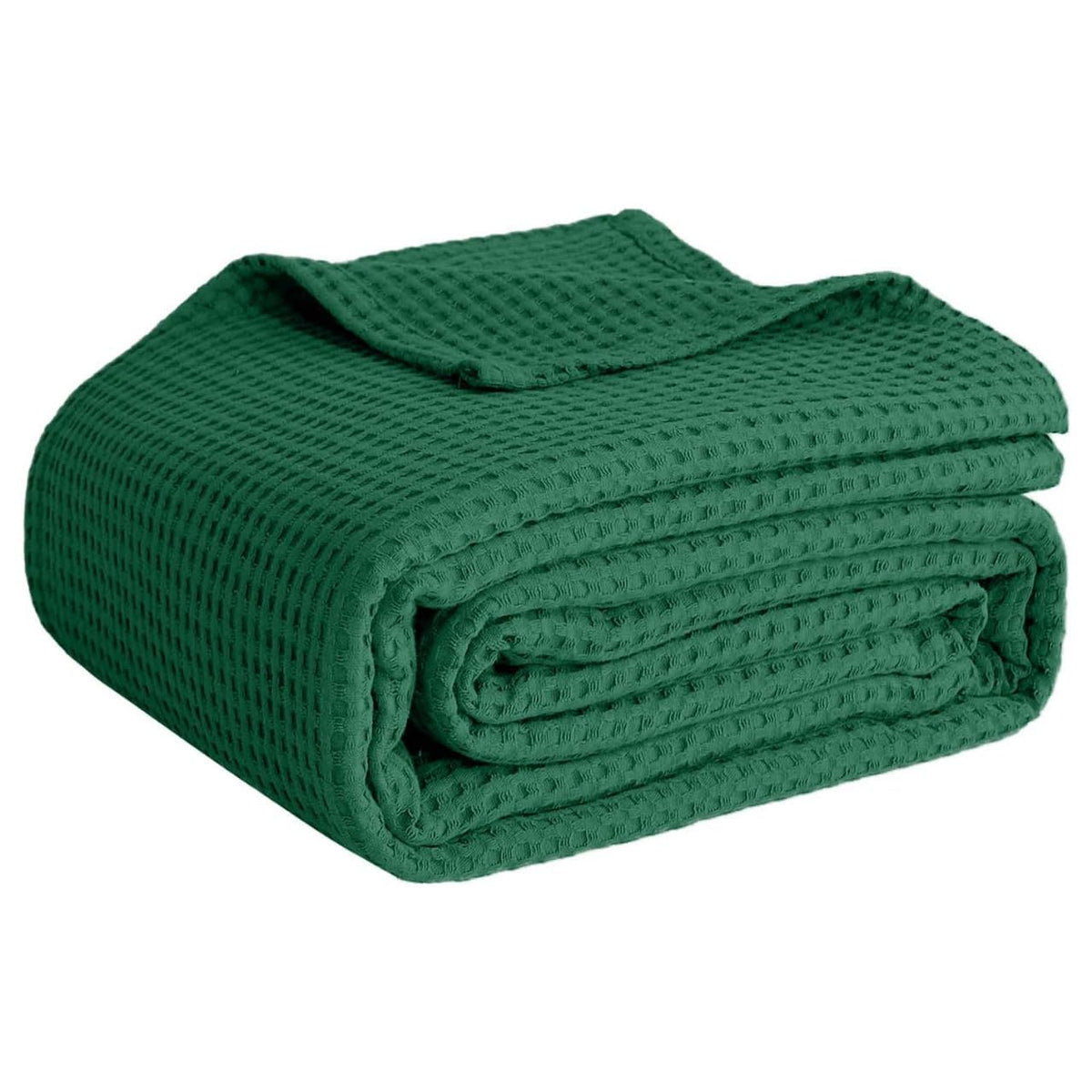 100% Cotton Waffle-Weave Lightweight Summer Bed Blanket
