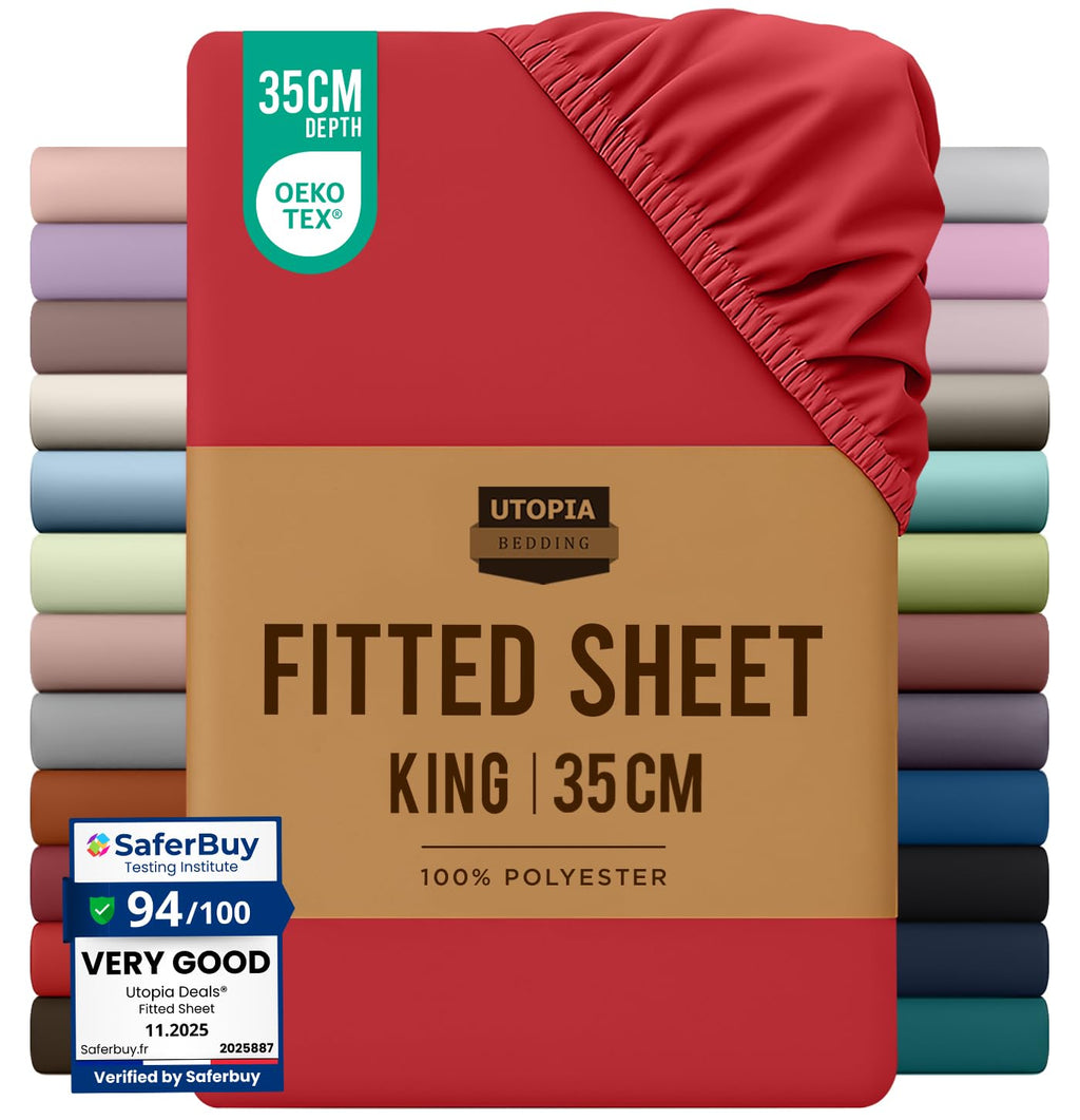 Fitted Sheet, Ultra Soft Fits Up to 16 Inch Deep Pocket