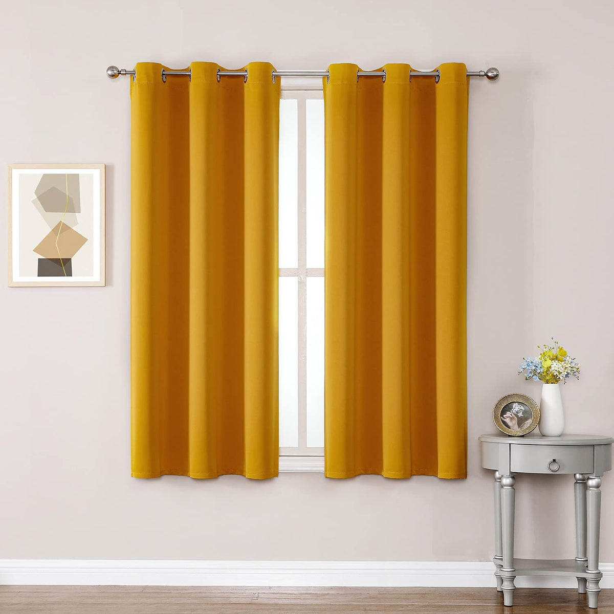 ChrisDowa 2-Panel Thermal Insulated Blackout Curtains