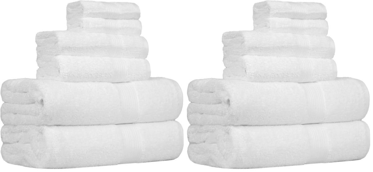 Amazon Basics Oversized Fade-Resistant Cotton Towel Set