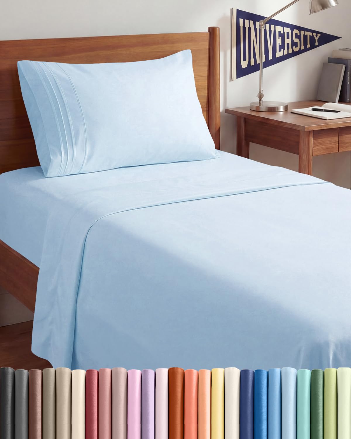 CGK Unlimited 4 Piece Sheet Set - Ultra-Soft, Breathable & Cooling Bed Sheets Set - Hotel Luxury Bedding for Women & Men with Deep Pockets - Wrinkle & Fade Free - Oeko-Tex