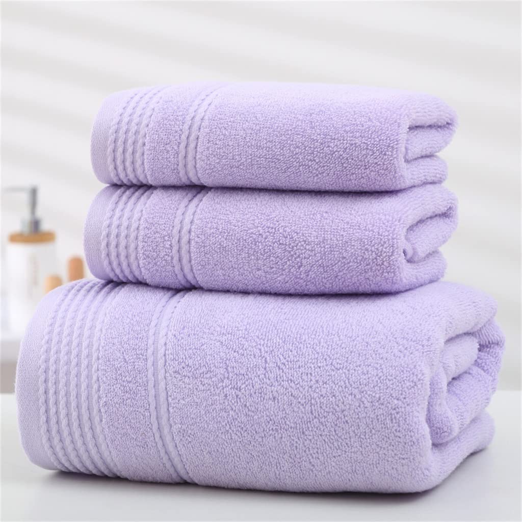 Home Fashion Solid Color Twisted Towel Set Gift 1 Piece Large Shower Towel 2 Pieces Face Towel Cleaning for Family