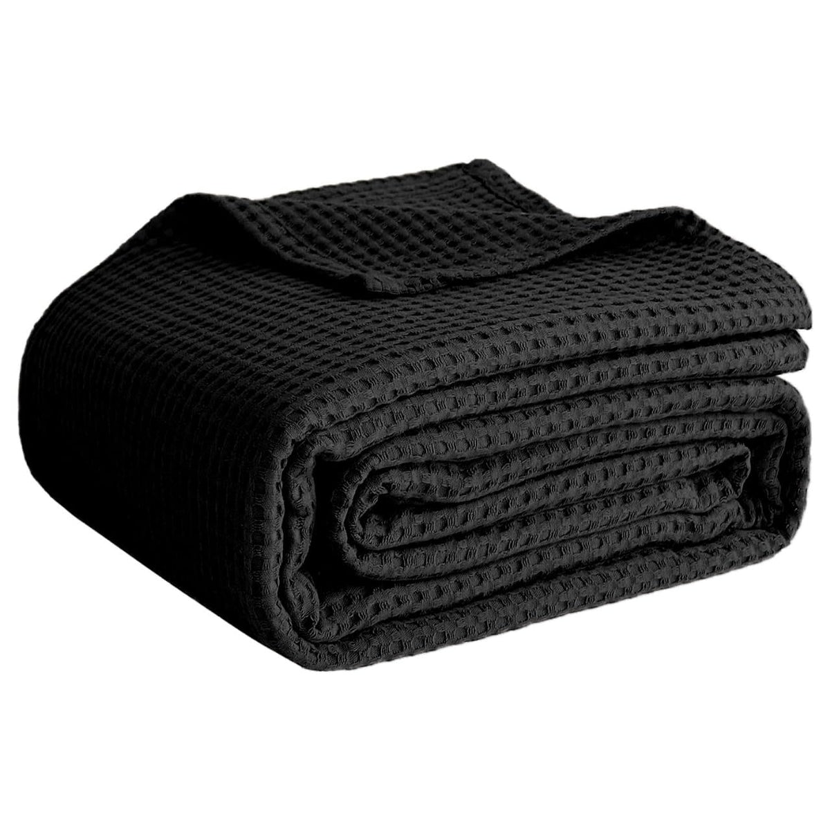 100% Cotton Waffle-Weave Lightweight Summer Bed Blanket