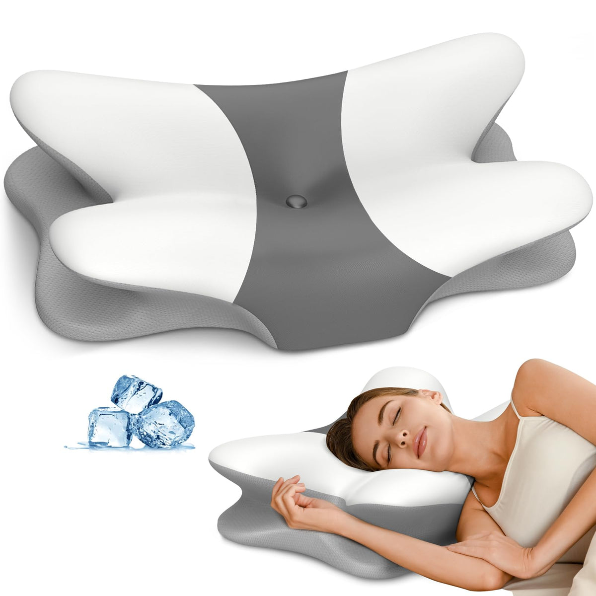 Ergonomic Memory Foam Cervical Neck Support Pillow