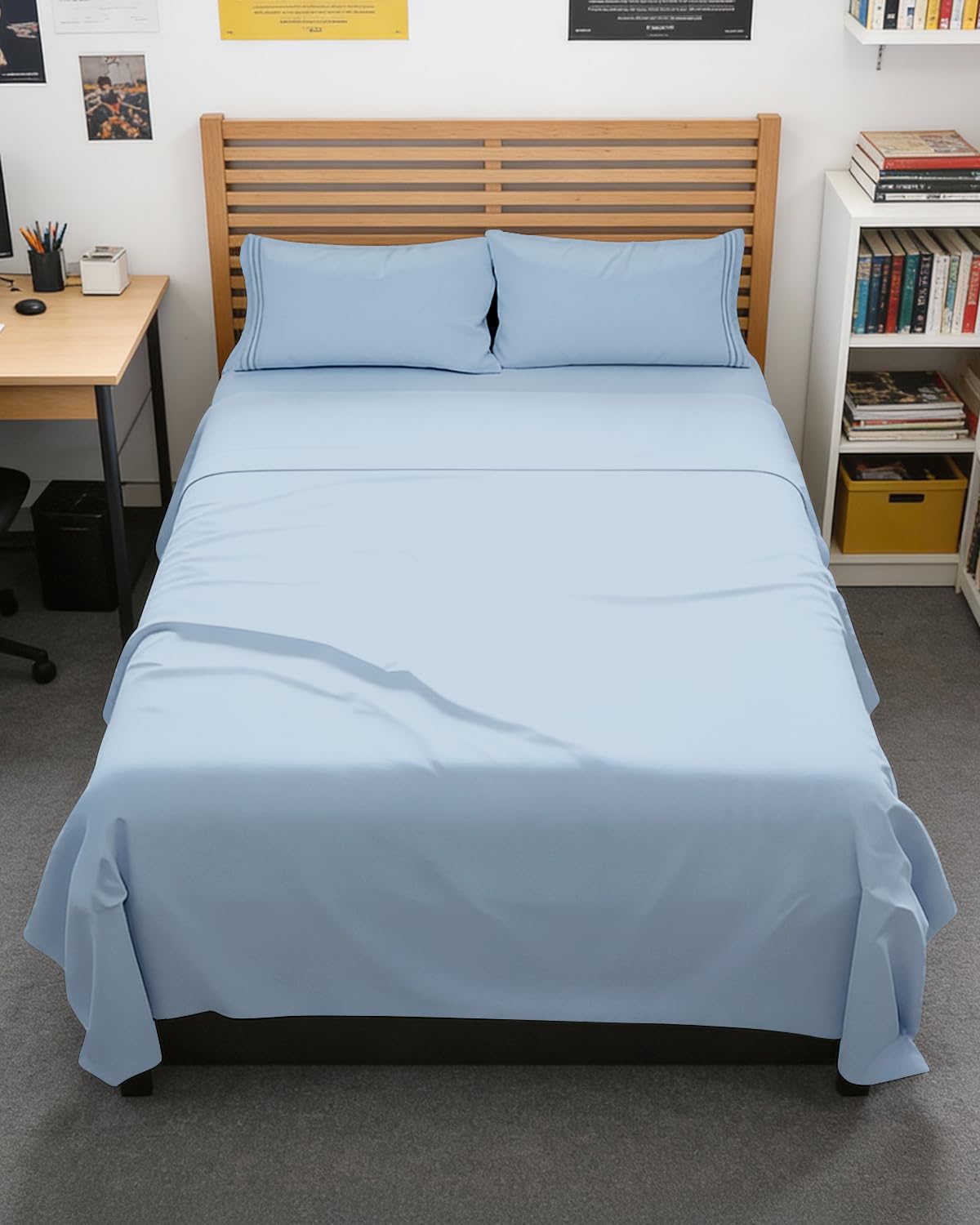 CGK Unlimited 4 Piece Sheet Set - Ultra-Soft, Breathable & Cooling Bed Sheets Set - Hotel Luxury Bedding for Women & Men with Deep Pockets - Wrinkle & Fade Free - Oeko-Tex