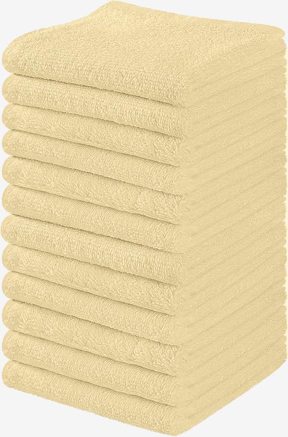 Towel and Linen Mart 100% Cotton White 6 Pack Bath Towel Set, Quick Dry, Super Absorbent, Light Weight, Soft Feel for Hotel, Spa and Bathroom (27 X 54)