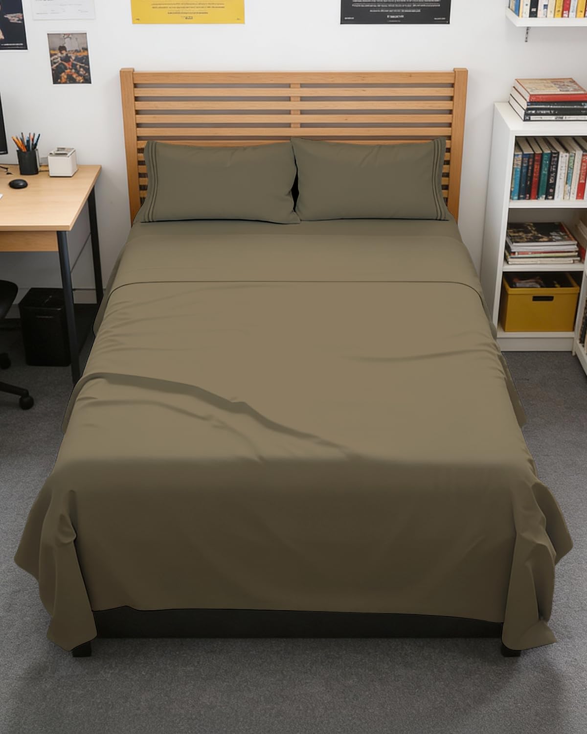 CGK Unlimited 4 Piece Sheet Set - Ultra-Soft, Breathable & Cooling Bed Sheets Set - Hotel Luxury Bedding for Women & Men with Deep Pockets - Wrinkle & Fade Free - Oeko-Tex