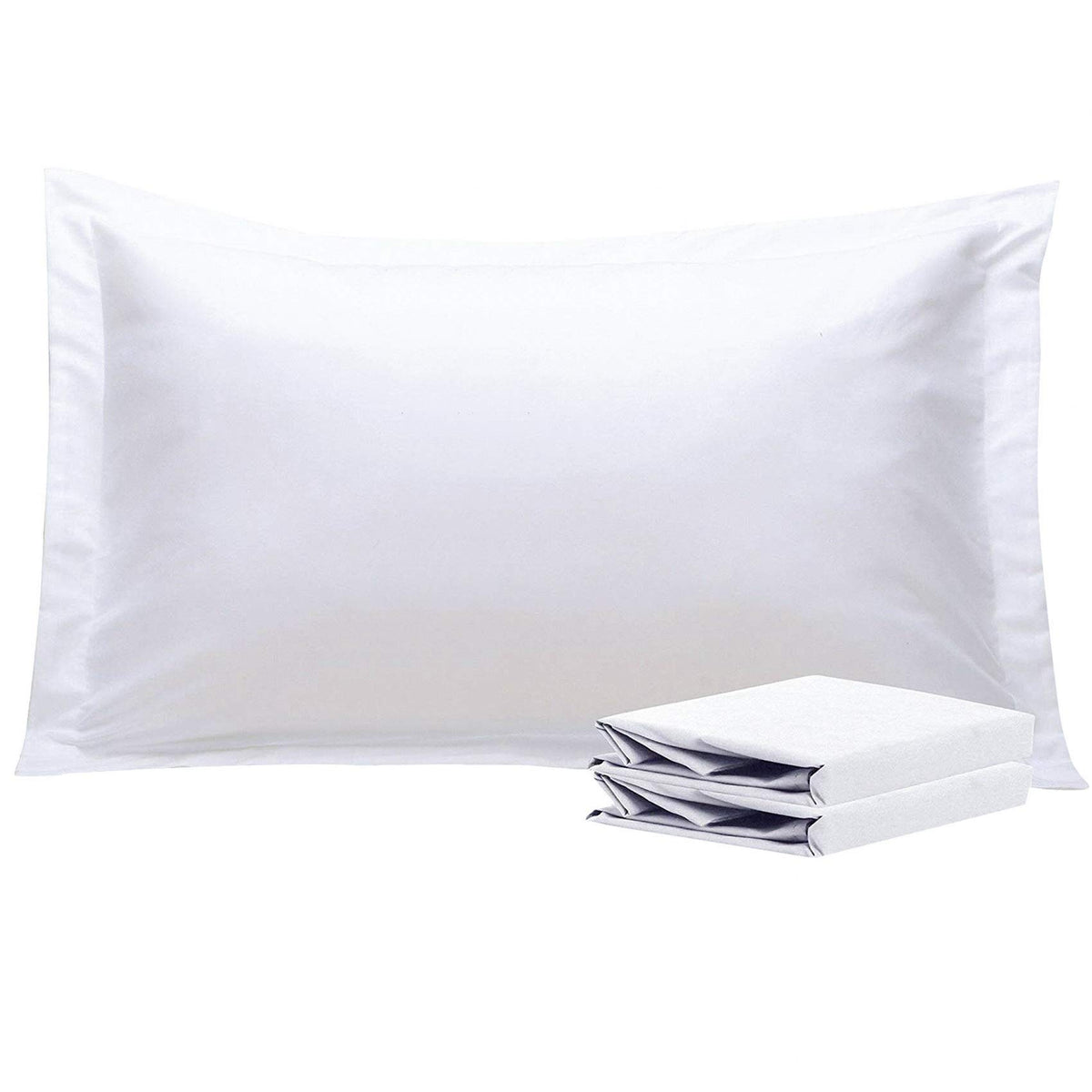 NTBAY Brushed Microfiber Pillow Shams, Soft and Cozy, Wrinkle, Fade, Stain Resistant 2 Pack Pillow Cases