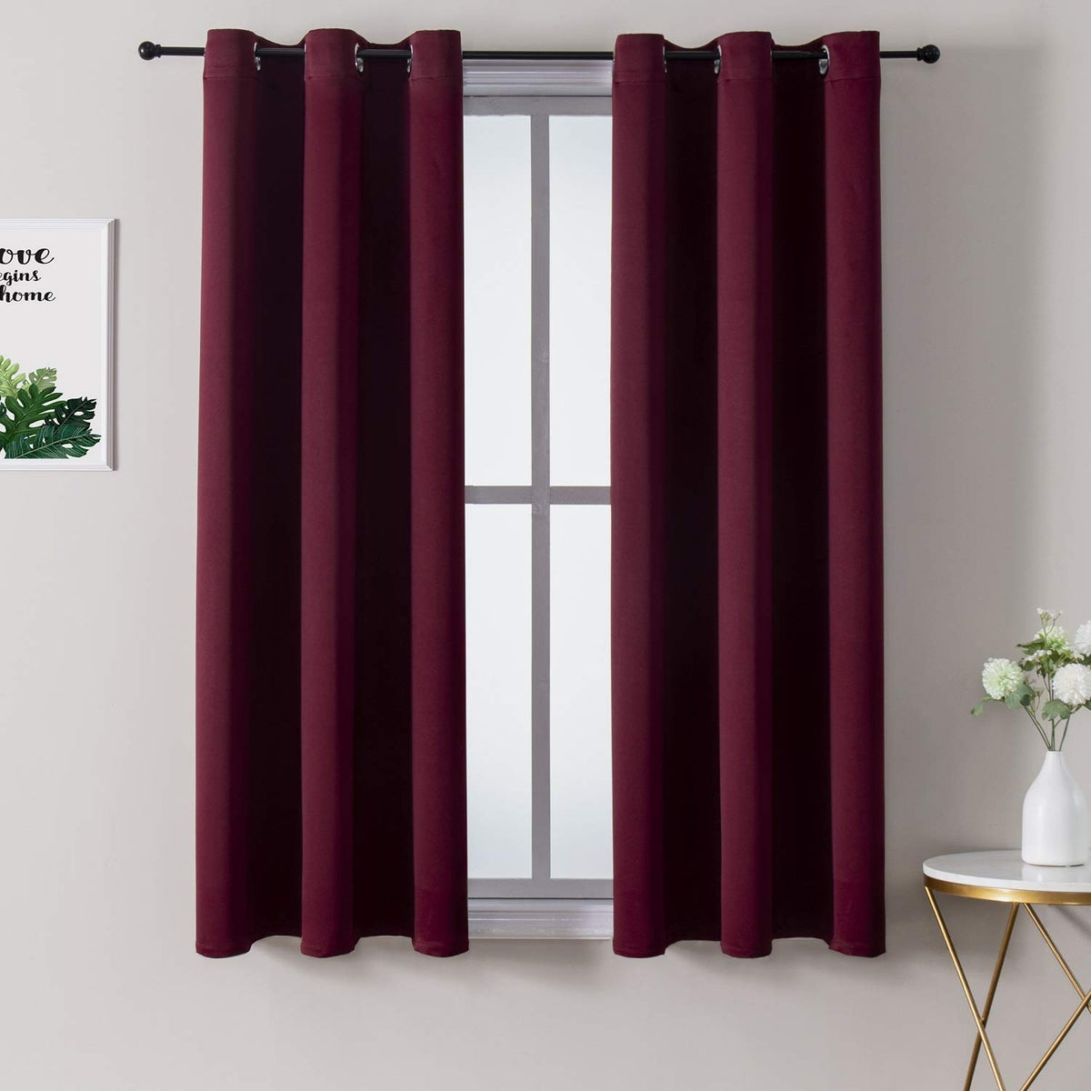 ChrisDowa 2-Panel Thermal Insulated Blackout Curtains