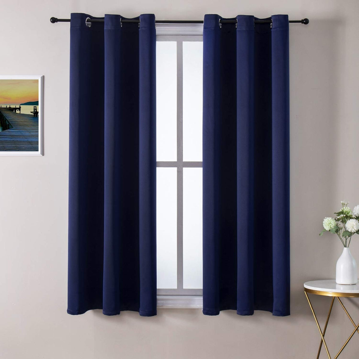 ChrisDowa 2-Panel Thermal Insulated Blackout Curtains
