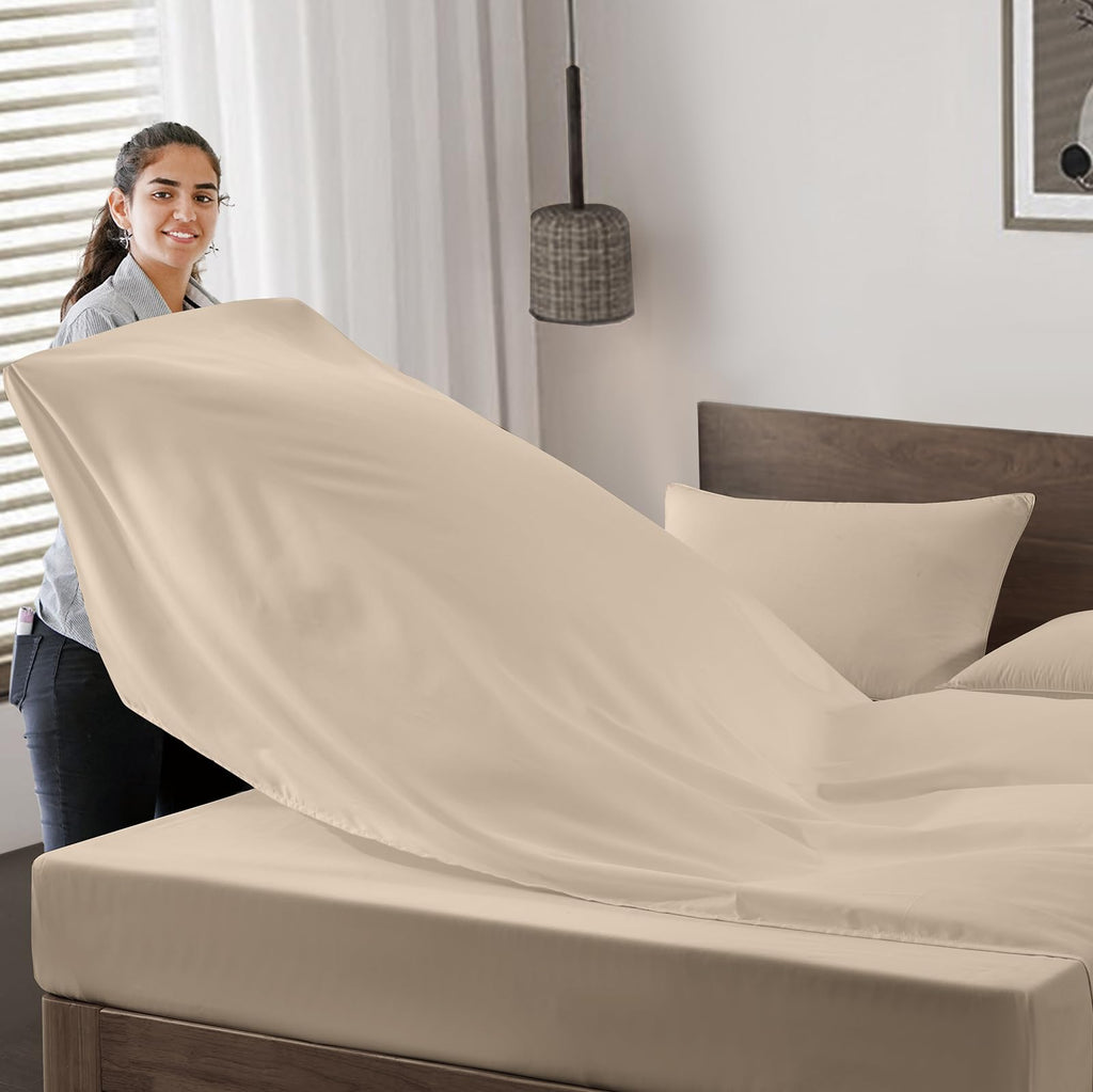 Maple&Stone Twin Flat Sheets Only, Pack of 6, Soft Microfiber Bedding Sheets for Home, Salons, Hotels, Bulk Flat Sheets Only Twin Size