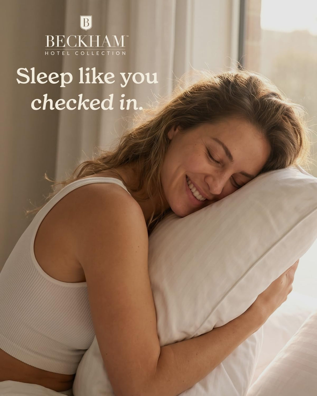 Beckham Hotel Collection Bed Pillows Set of 2 - Down Alternative Bedding Gel Cooling Big Pillow for Back, Stomach or Side Sleepers