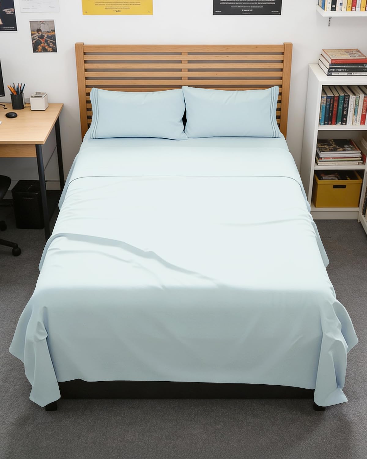 CGK Unlimited 4 Piece Sheet Set - Ultra-Soft, Breathable & Cooling Bed Sheets Set - Hotel Luxury Bedding for Women & Men with Deep Pockets - Wrinkle & Fade Free - Oeko-Tex